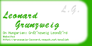leonard grunzweig business card